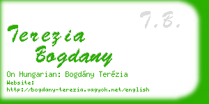 terezia bogdany business card