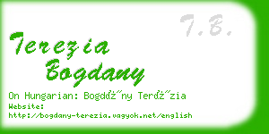 terezia bogdany business card
